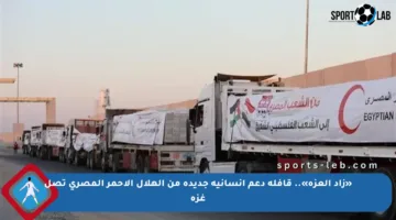 «زاد العزة».. قافلة دعم إنسانية جديدة من الهلال الأحمر المصري تصل غزة